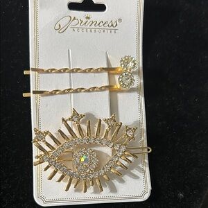 Princess Accessories Gold Hair Clip Set
